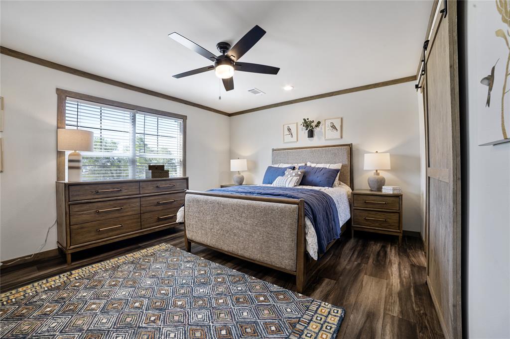 2004 Buffet Way Poolville, TX 76487 - Photo 18 of 36 a bedroom with a bed and a large window