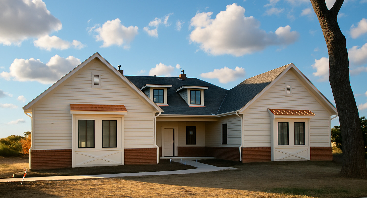 a front view of a house with a garage