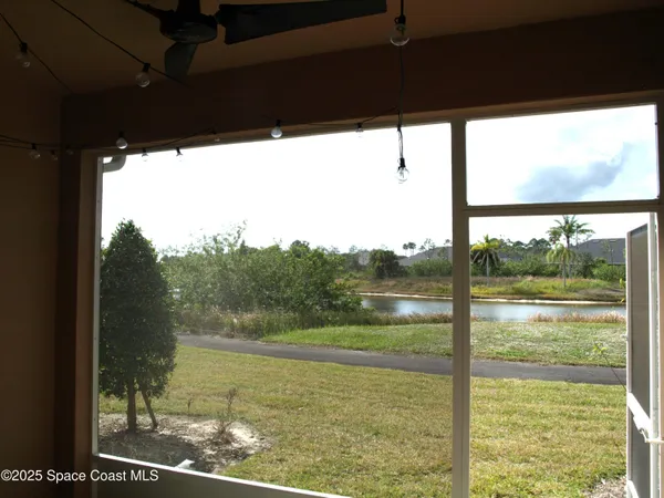 a view of a balcony with lake view and a ocean view