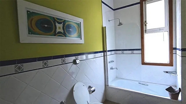 a view of backyard with green space