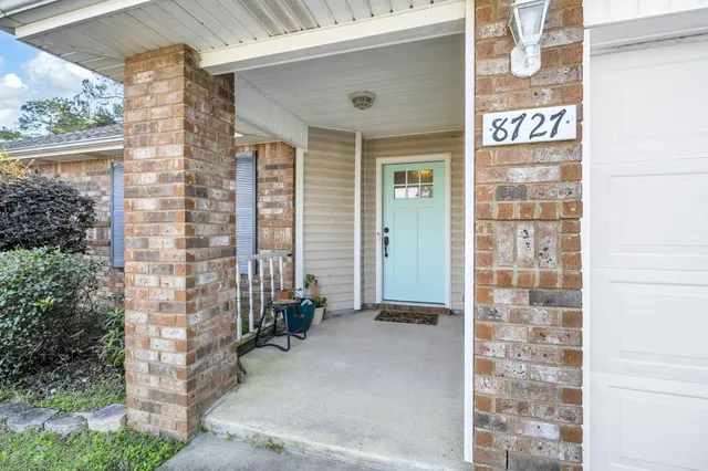 a view of front door of house