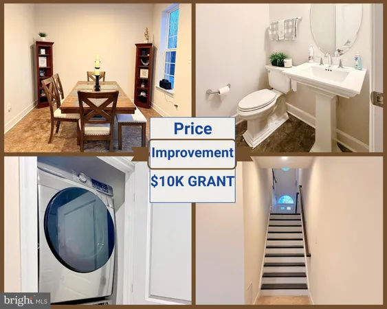 a view of a hallway with washer and dryer