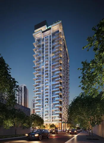 a front view of a building