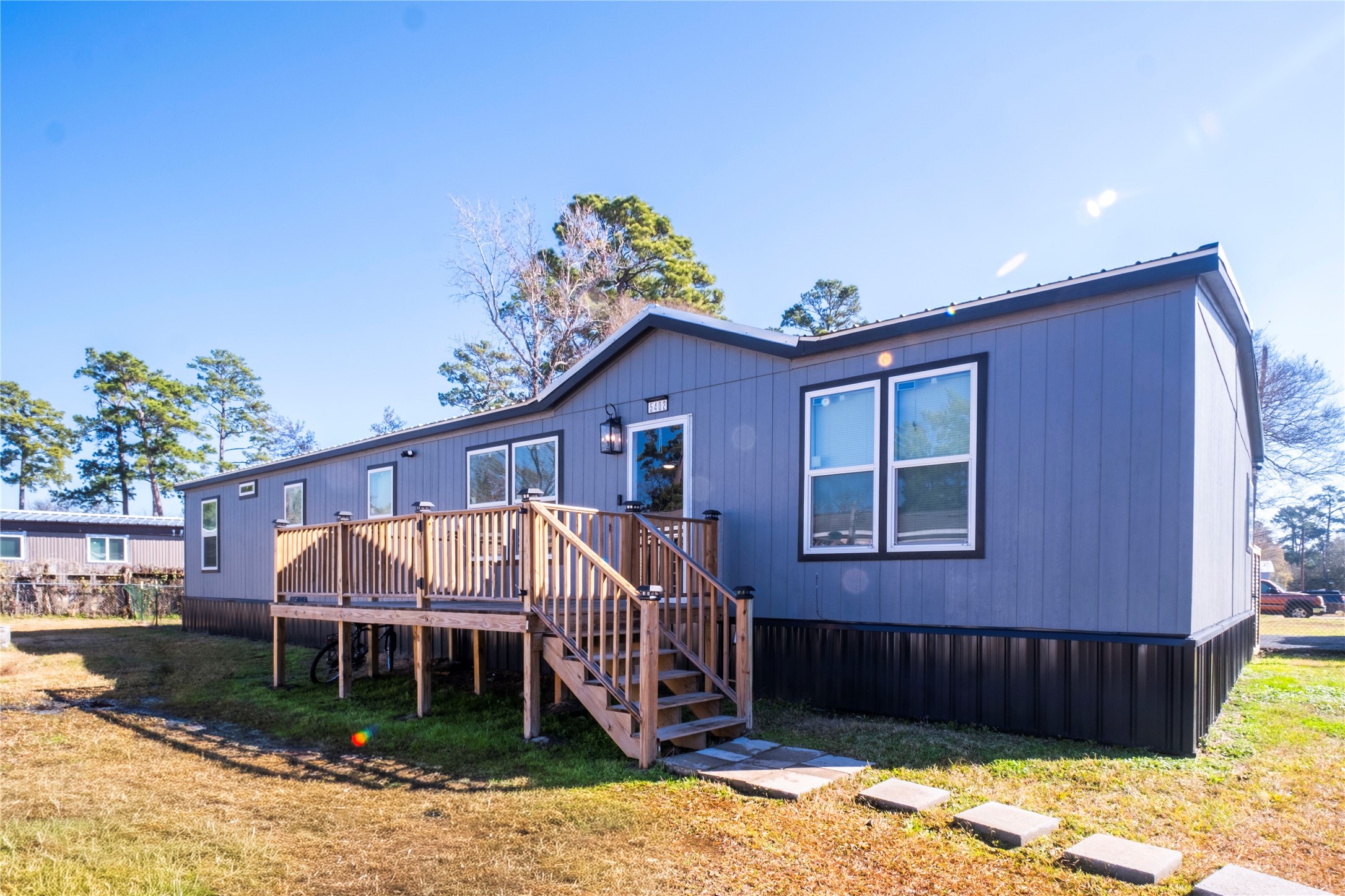 Spacious deck and outdoor living area.