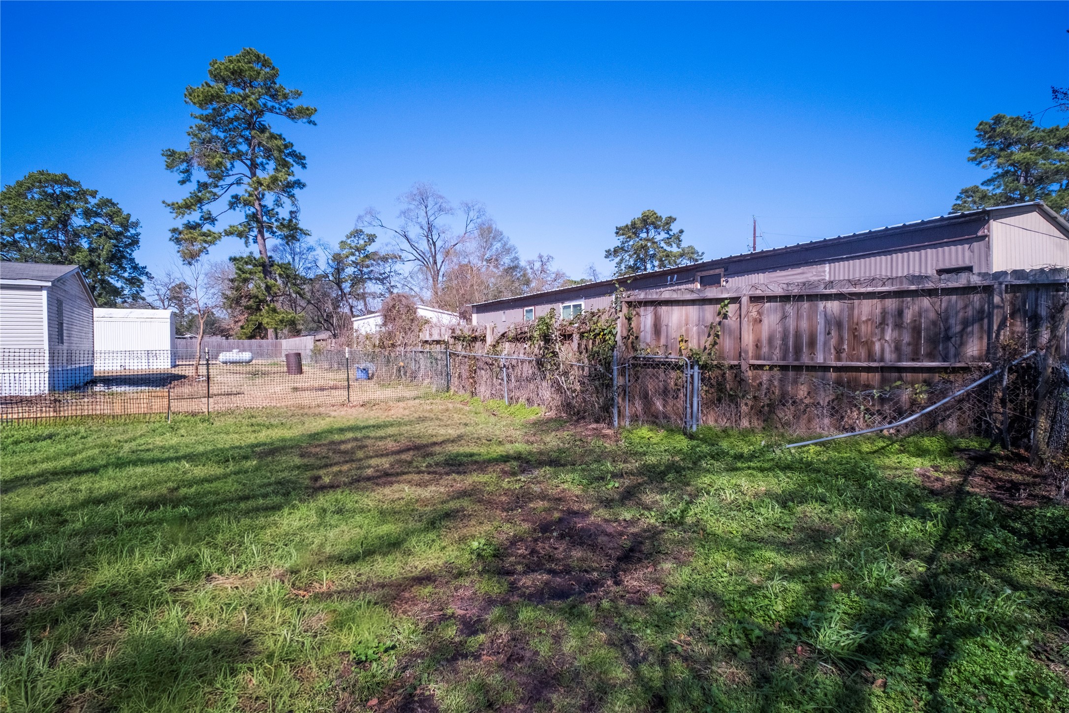 5402 Five Oaks Drive Spring, TX 77389 - Photo 31 of 31 Rear yard view with open green space and trees.