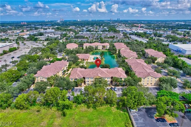 an aerial view of residential house with outdoor space