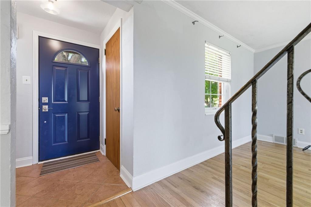 4883 East Willock Road Pittsburgh, PA 15227 - Photo 5 of 33 a view of a hallway with wooden floor and entryway