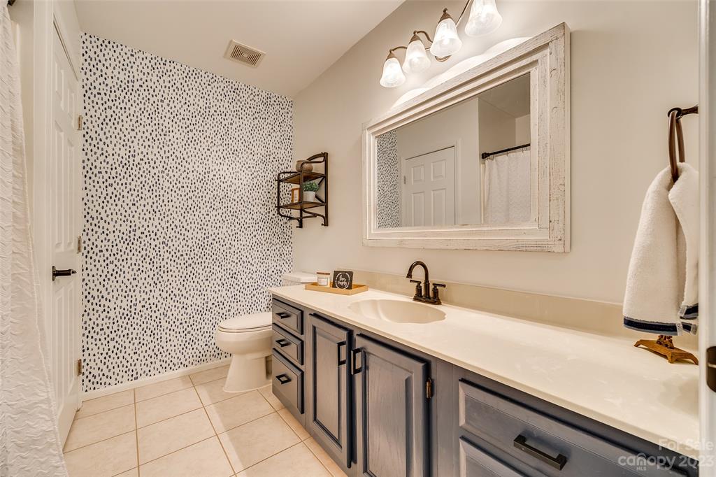 339 Gold Hill Road Fort Mill, SC 29715 - Photo 18 of 48 a bathroom with a sink a toilet and mirror