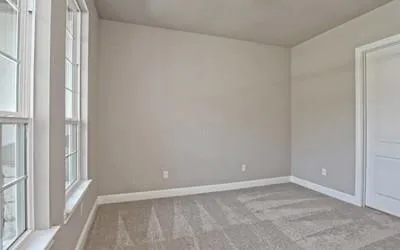 an empty room with a window