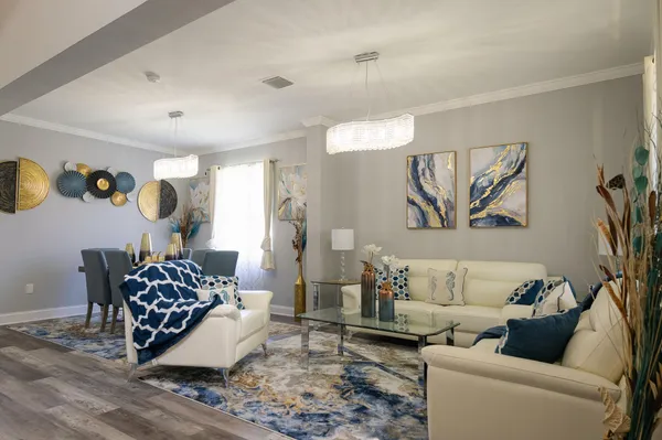 a bathroom with a sink vanity and a mirror