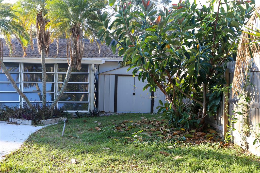 1810 Copper Kettle Lane Dunedin, FL 34698 - Photo 21 of 22 a garden with wooden fence