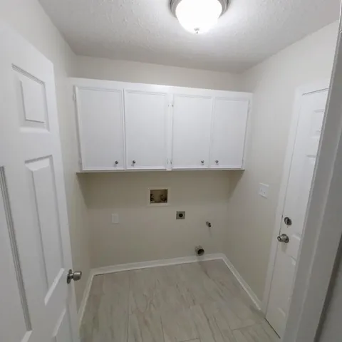 an empty room with closet