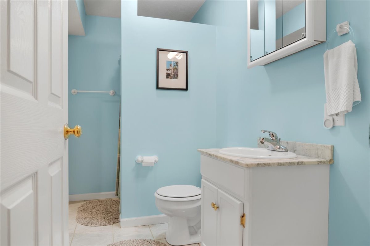 3215 Eagle Crest Road Bloomington, IL 61704 - Photo 32 of 35 a bathroom with a sink mirror vanity and toilet