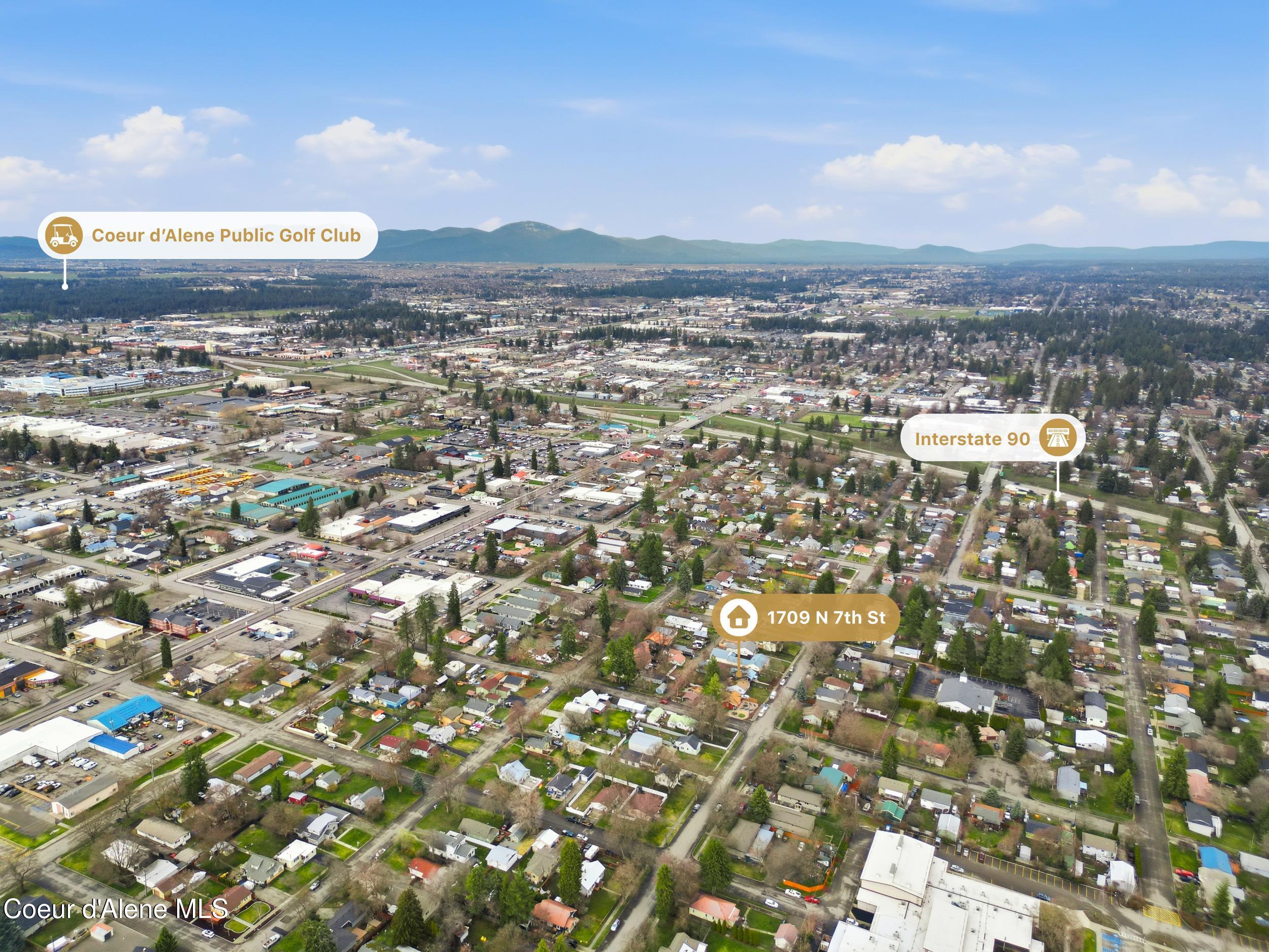 1709 North 7th Street Coeur D'Alene, ID 83814 - Photo 47 of 50 Aerial
