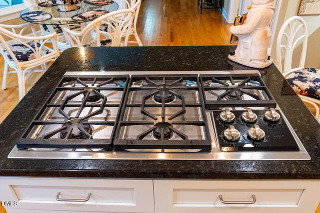 a close view of a stove