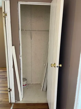 an entryway with a door