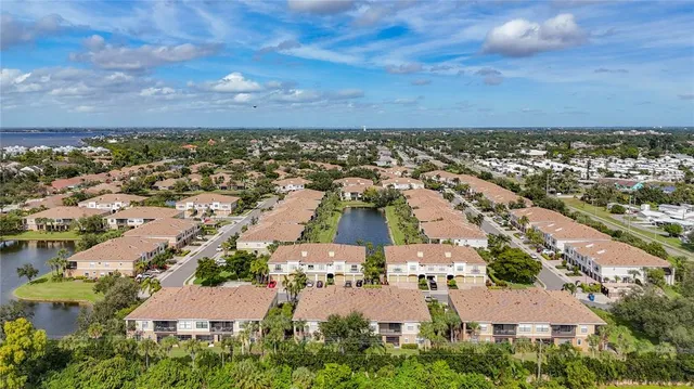 an aerial view of residential building with outdoor space