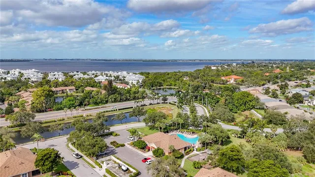 a view of a city with ocean view