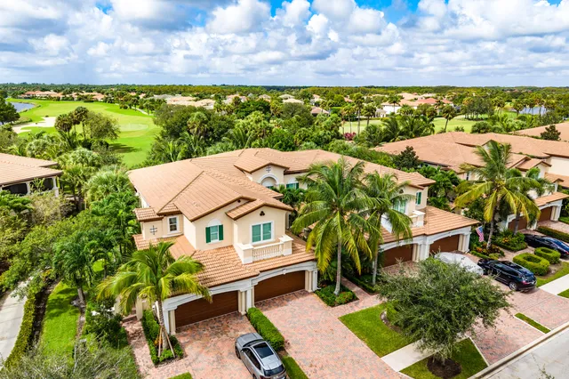 a view of a lake with a swimming pool