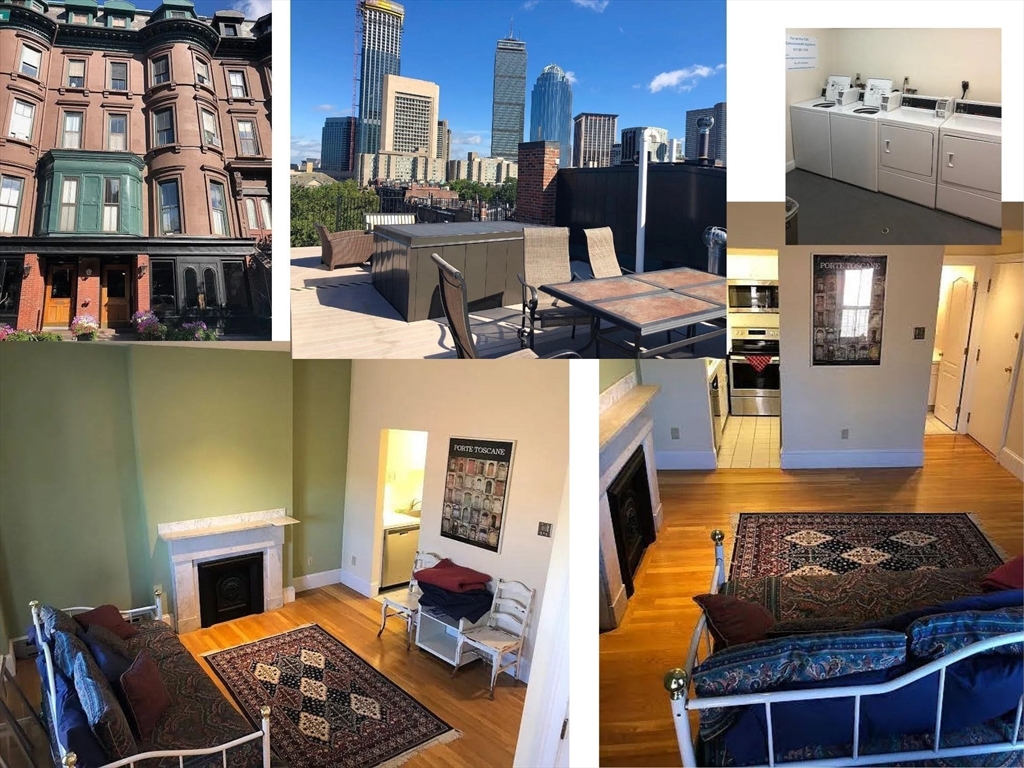533 Columbus Avenue, Unit 8 Boston, MA 02118 - Photo 16 of 21 a kitchen with furniture and a fireplace