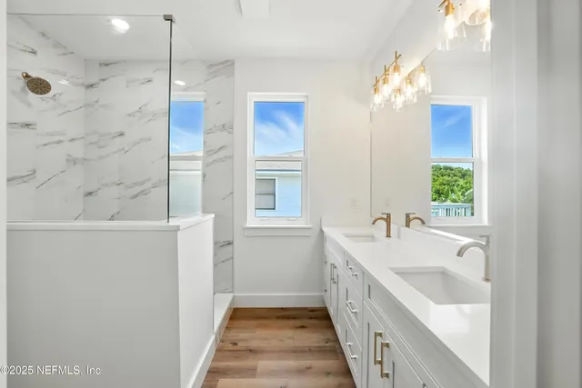 a bedroom with a bed and a table