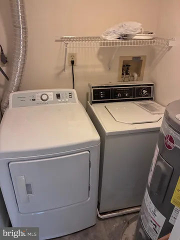 a close view of washer and dryer
