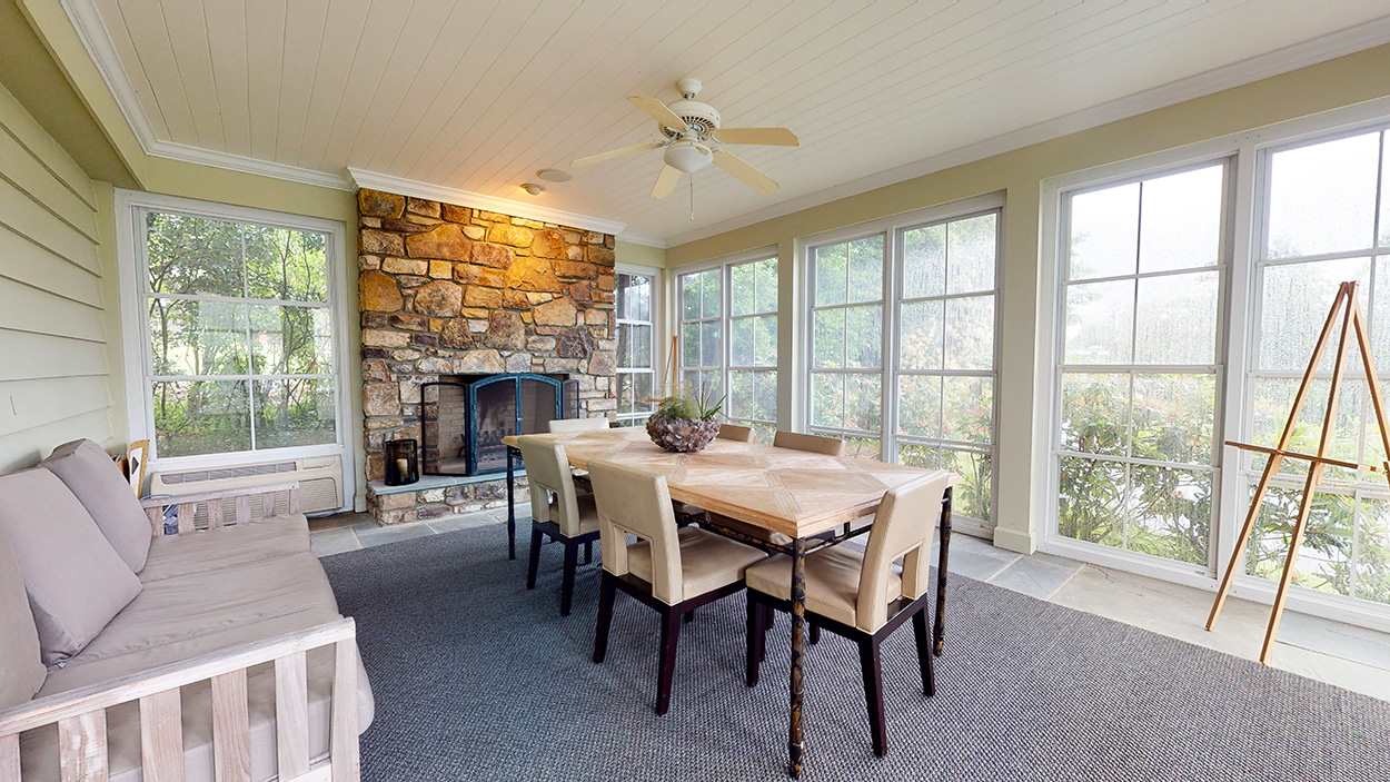 3816 Dover Road Durham, NC 27707 - Photo 15 of 30 a view of a dining room with furniture window and outside view
