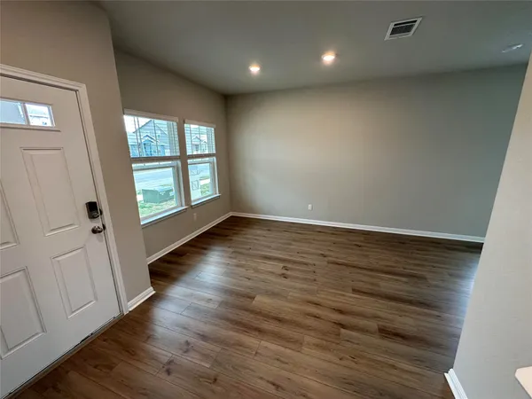 an empty room with a window