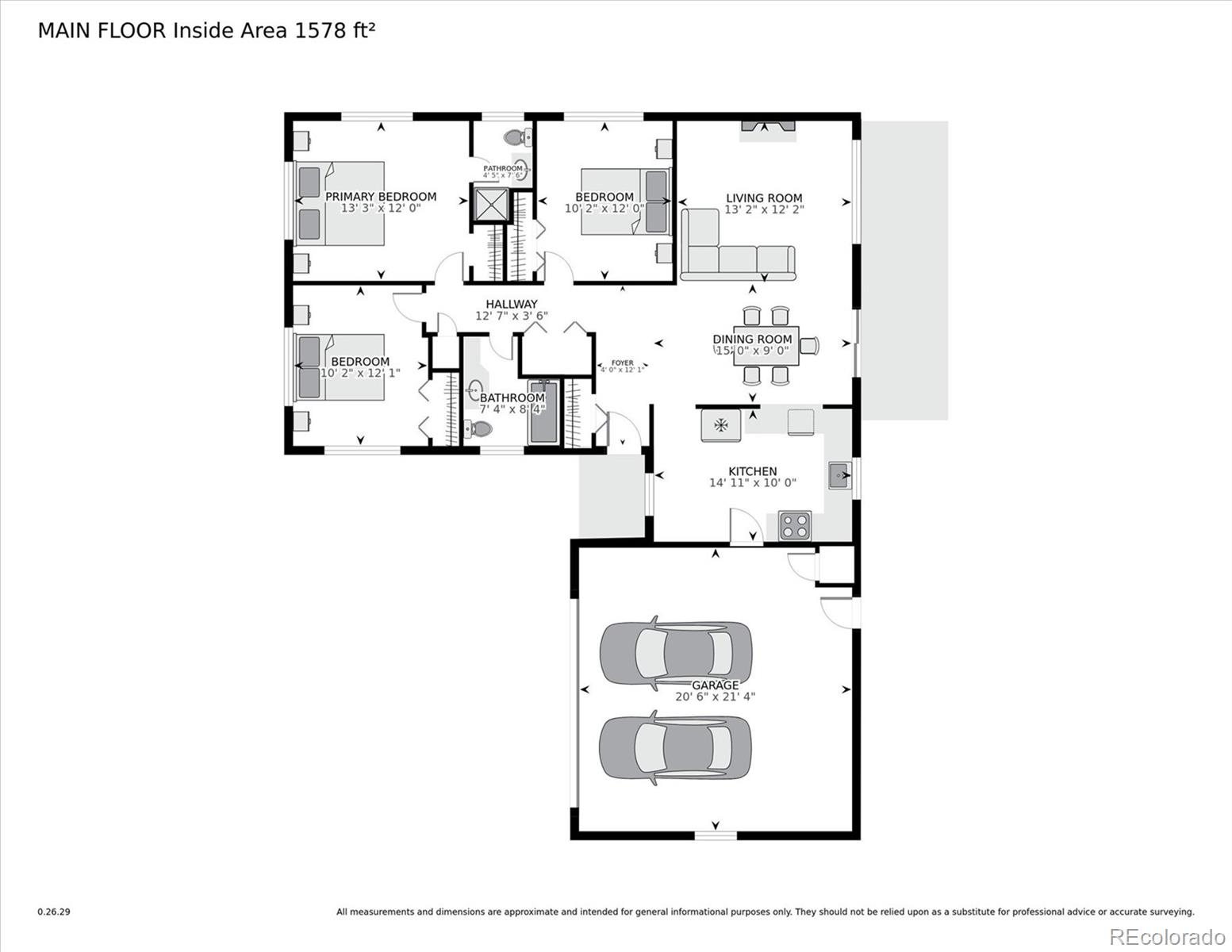 6640 South Williams Circle West Centennial, CO 80121 - Photo 23 of 23 a picture of a floor plan
