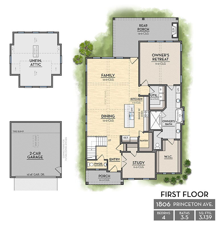 1806 Princeton Avenue Austin, TX 78757 - Photo 3 of 4 Floor Plan - 1st Floor and Garage