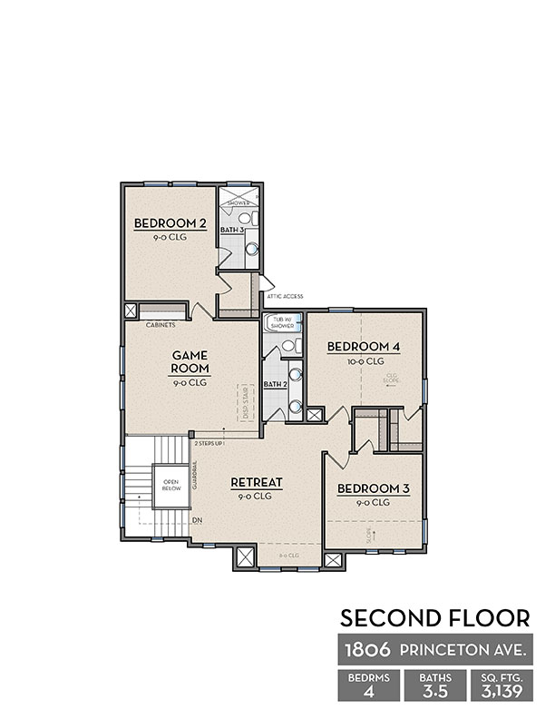 1806 Princeton Avenue Austin, TX 78757 - Photo 4 of 4 Floor Plan - 2nd Floor