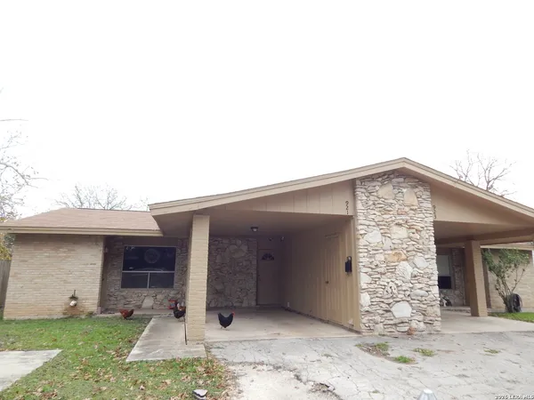 a front view of a house