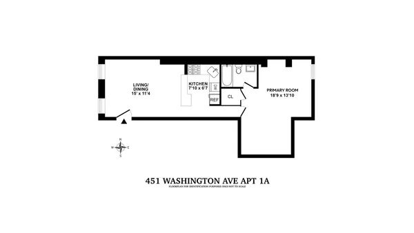 $2,900 | 451 Washington Avenue, Unit 1A | Clinton Hill