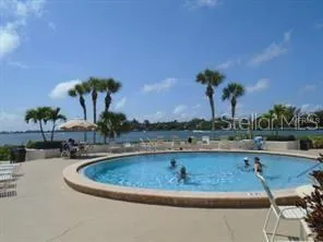 a view of outdoor space and swimming pool