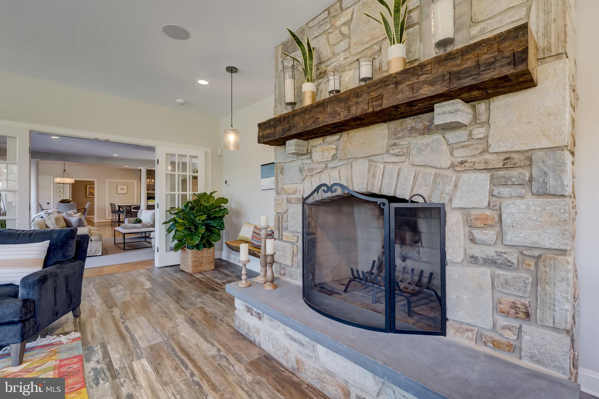 7305 Brightside Road Baltimore, MD 21212 - Photo 44 of 96 Gorgeous stone fireplace with raised hearth