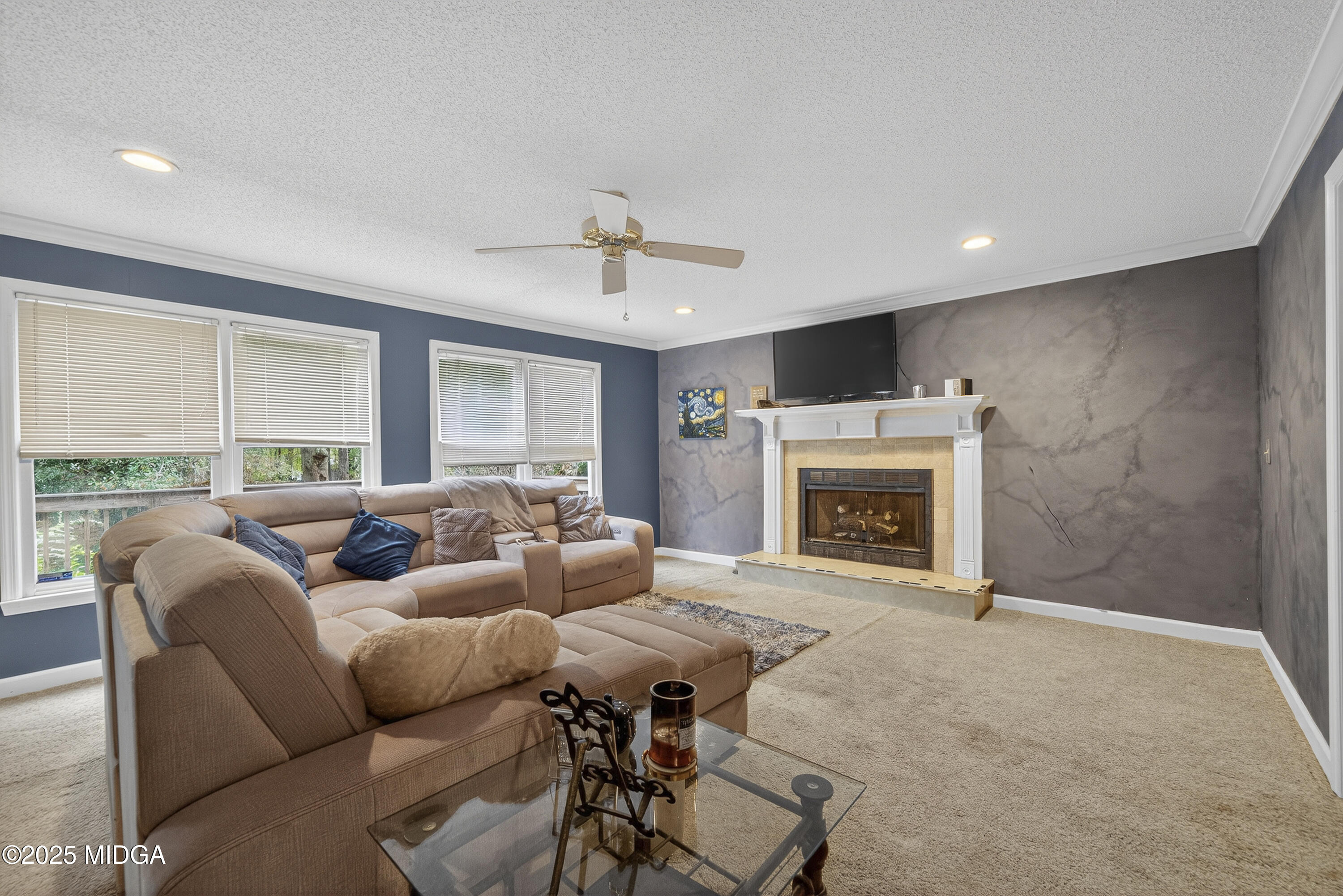 181 Rivoli Landing Macon, GA 31210 - Photo 20 of 37 a living room with furniture and a fireplace