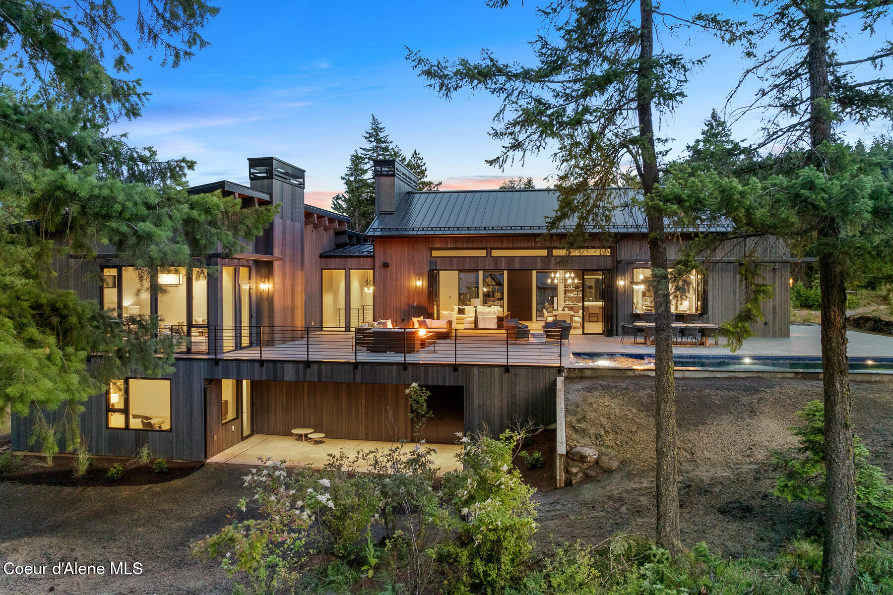 2833 East Lower Pasture Road Harrison, ID 83833 - Photo 5 of 70 Aerial_Estate223_Twilight-5