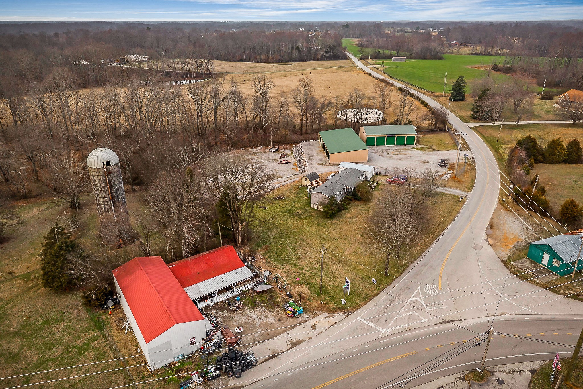 8955 Baxter Road Baxter, TN 38544 - Photo 17 of 18 an aerial view of a house with a swimming pool
