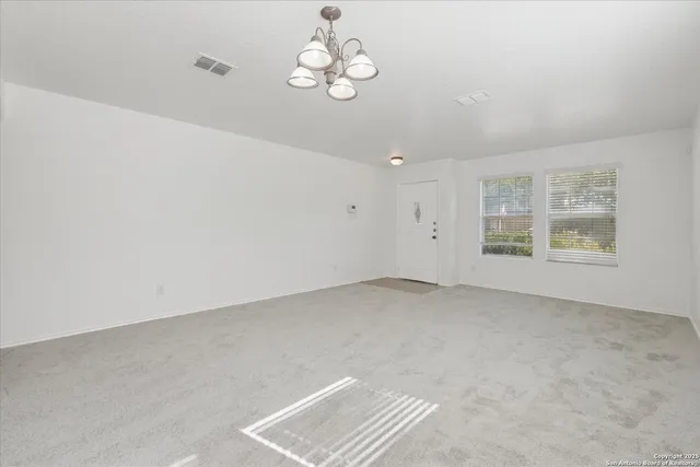 an empty room with a window