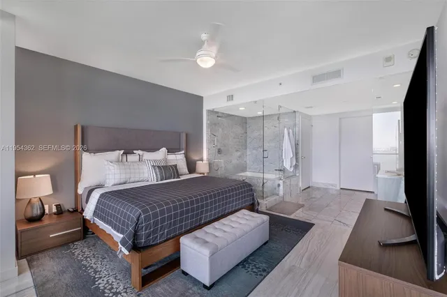 a view of a city with tall buildings