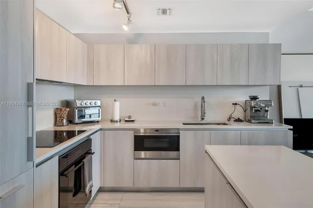 a view of balcony with a potted plant