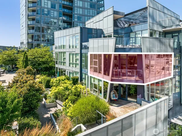 an aerial view of multiple house