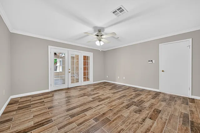 wooden floor in an empty room