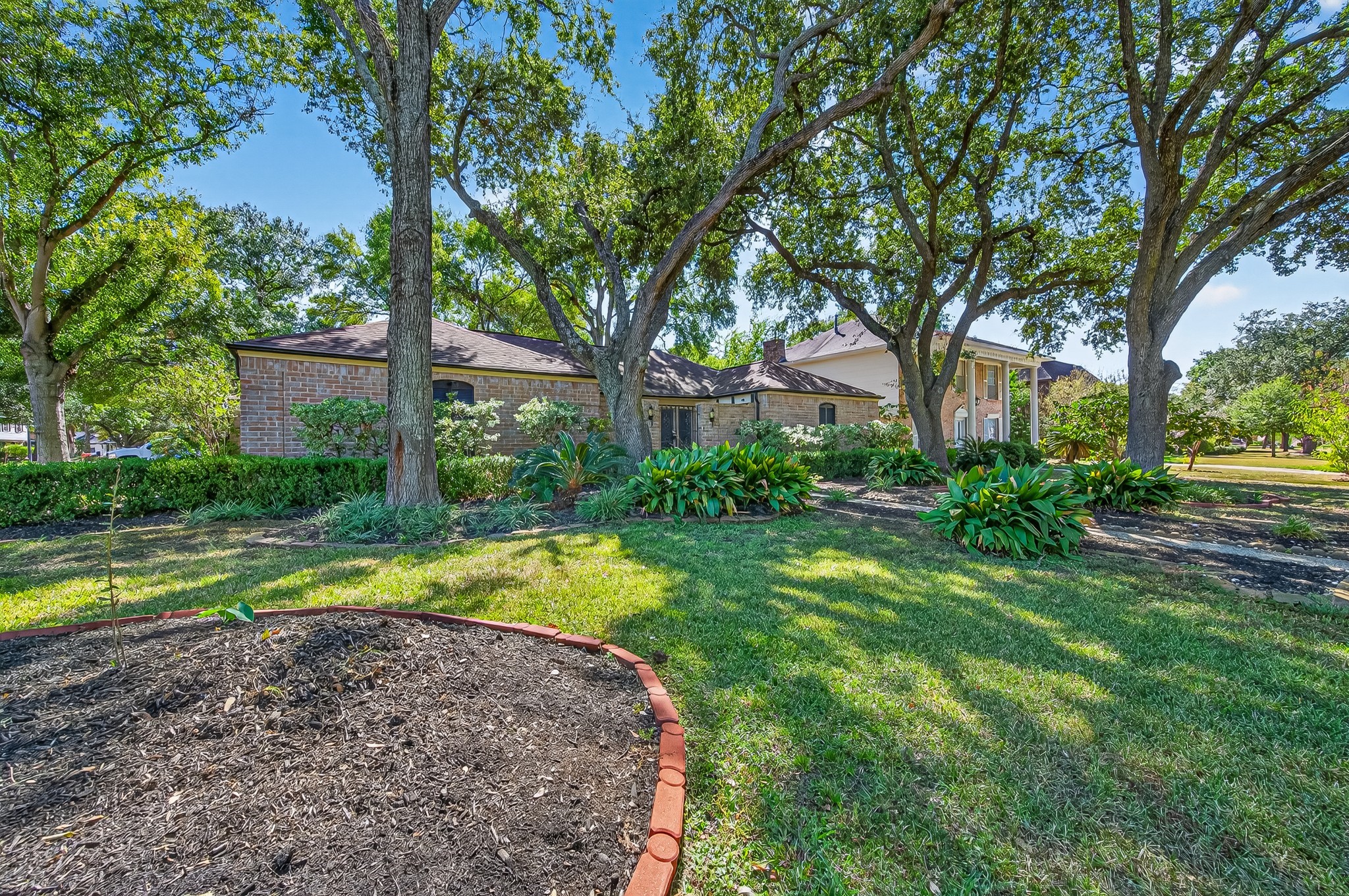 13903 Chevy Chase Drive Houston, TX 77077 - Photo 48 of 48 a view of a swimming pool with a yard and palm trees
