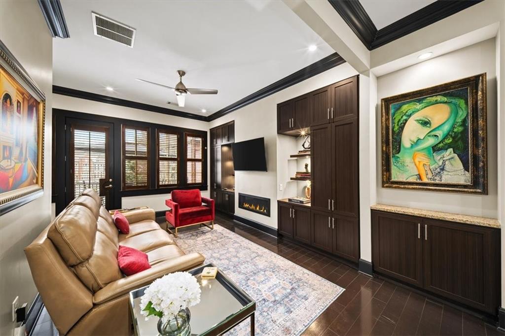 2916 Hermance Drive Northeast Atlanta, GA 30319 - Photo 13 of 38 a living room with furniture fireplace and flat screen tv