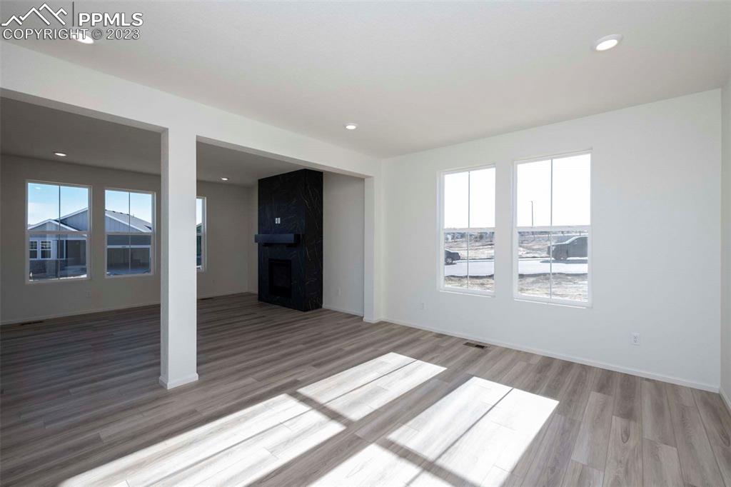 2039 Peachleaf Loop Castle Rock, CO 80108 - Photo 3 of 23 an empty room with wooden floor and windows