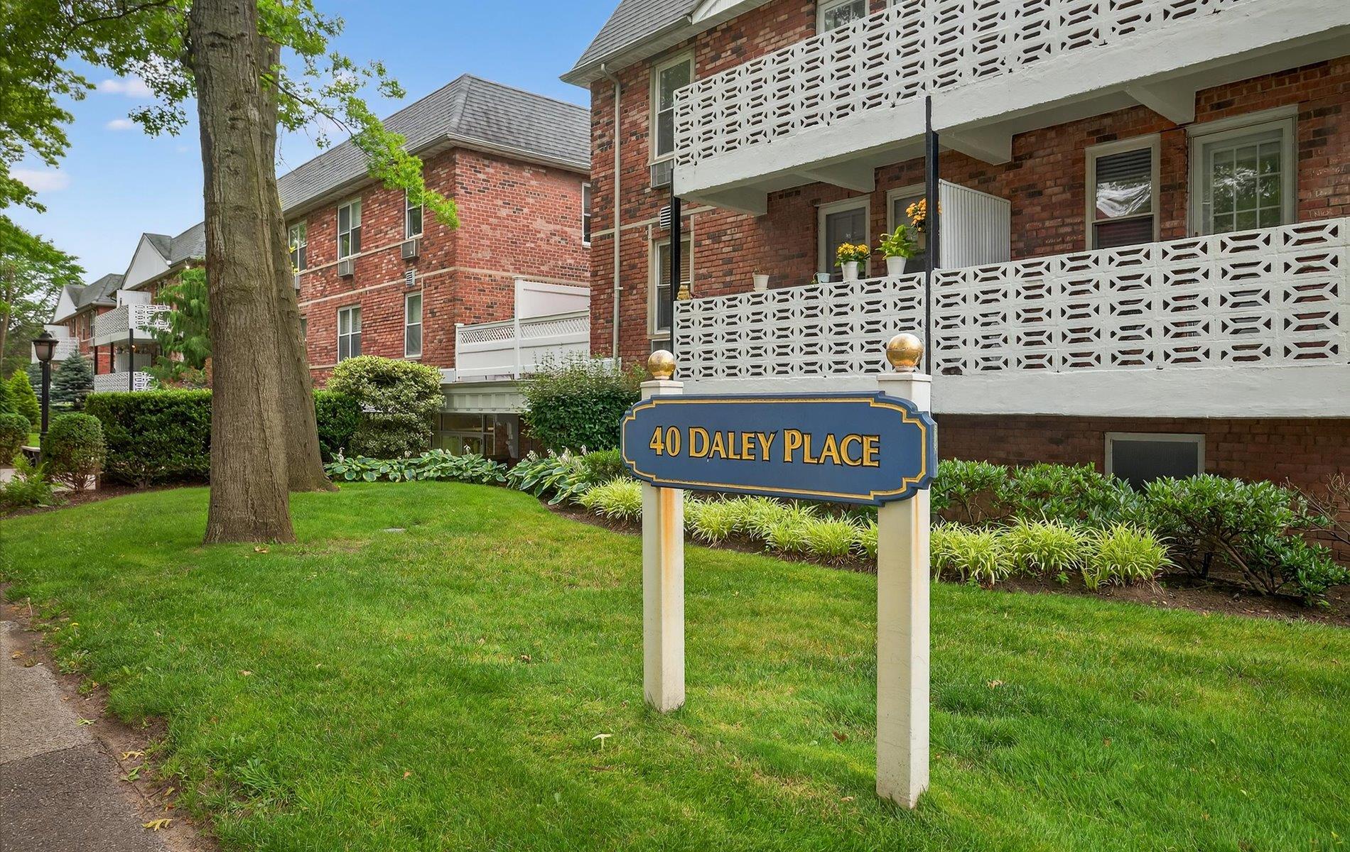 a sign board with a yard