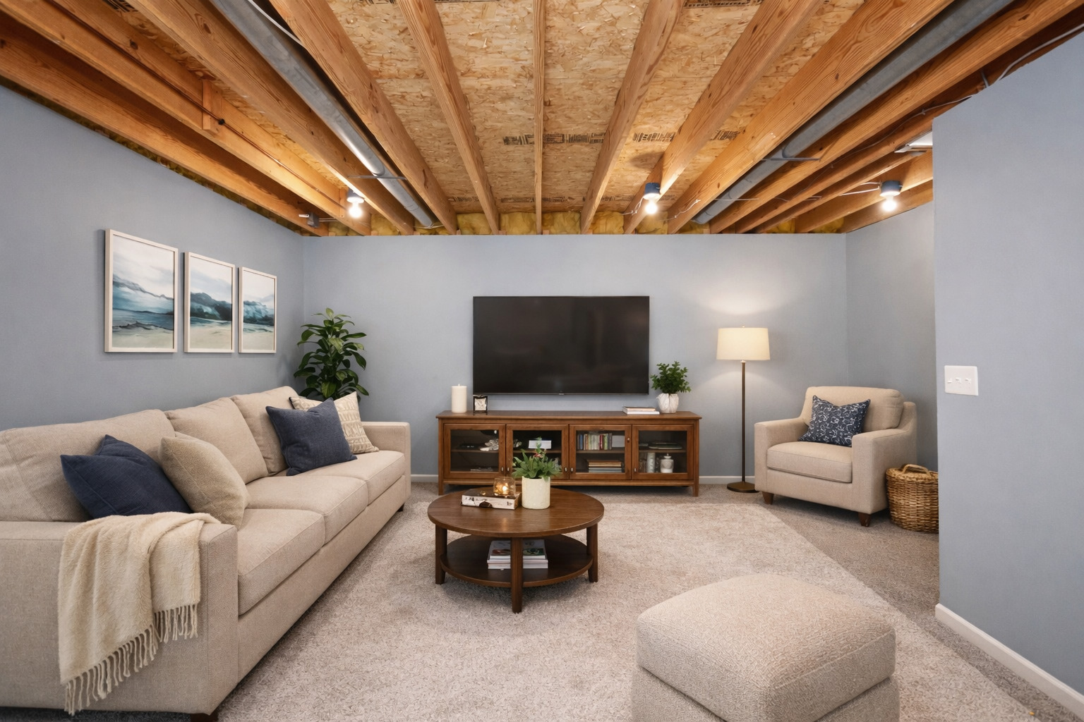 5 Andy Court, Unit 4 Bloomington, IL 61704 - Photo 34 of 52 a living room with furniture and a flat screen tv