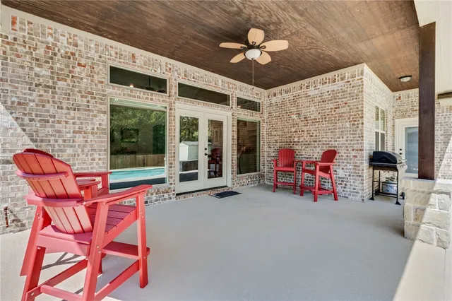 a view of a chairs with a porch
