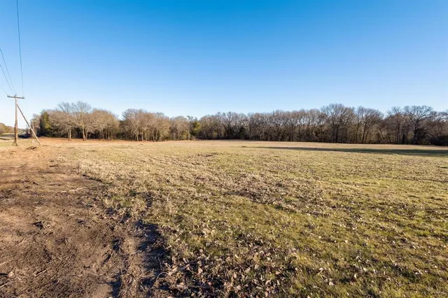 a view of a lake from a yard